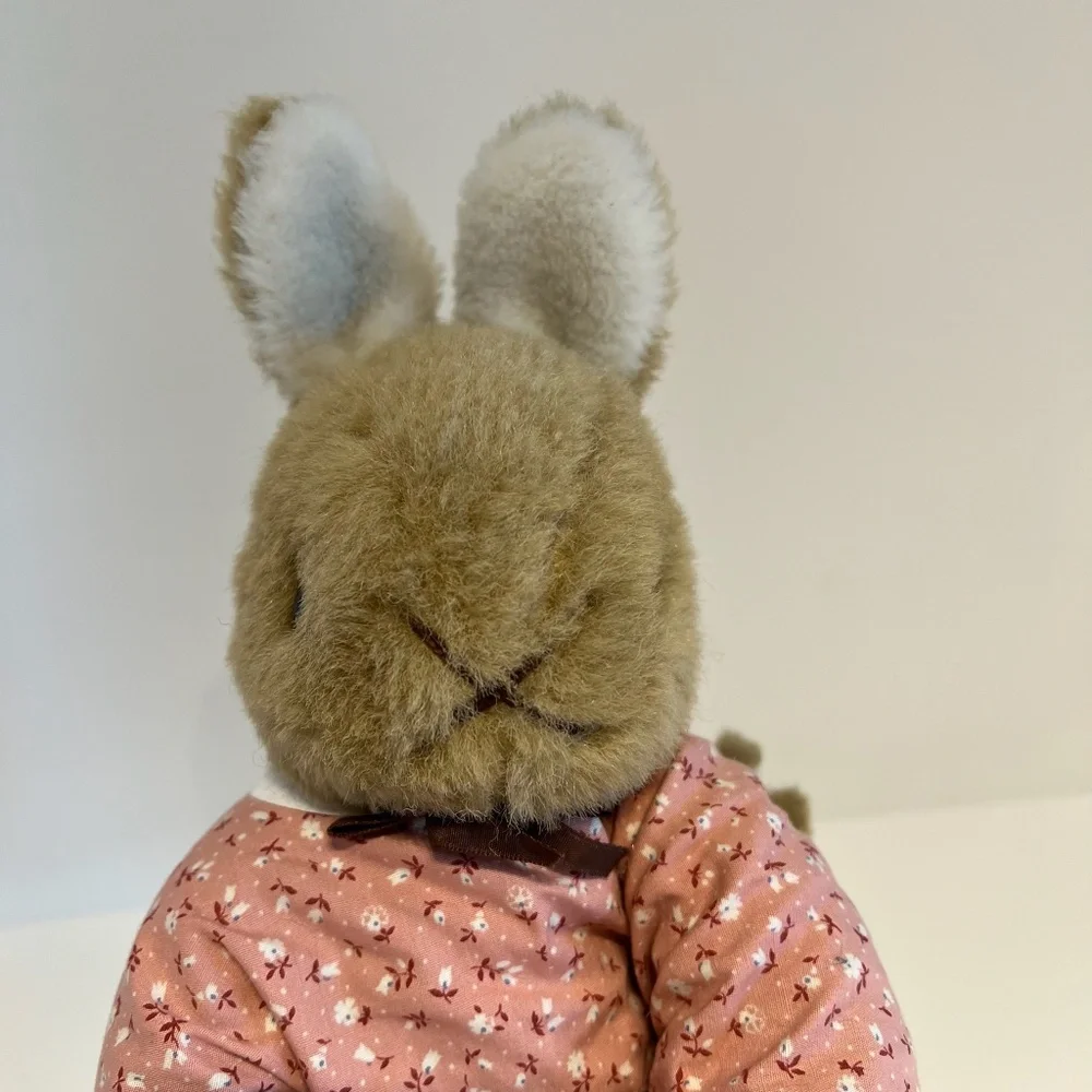 Vintage Charm Plush Mommy With Two Baby Bunnies Stuffed Toy - Picture 6 of 11